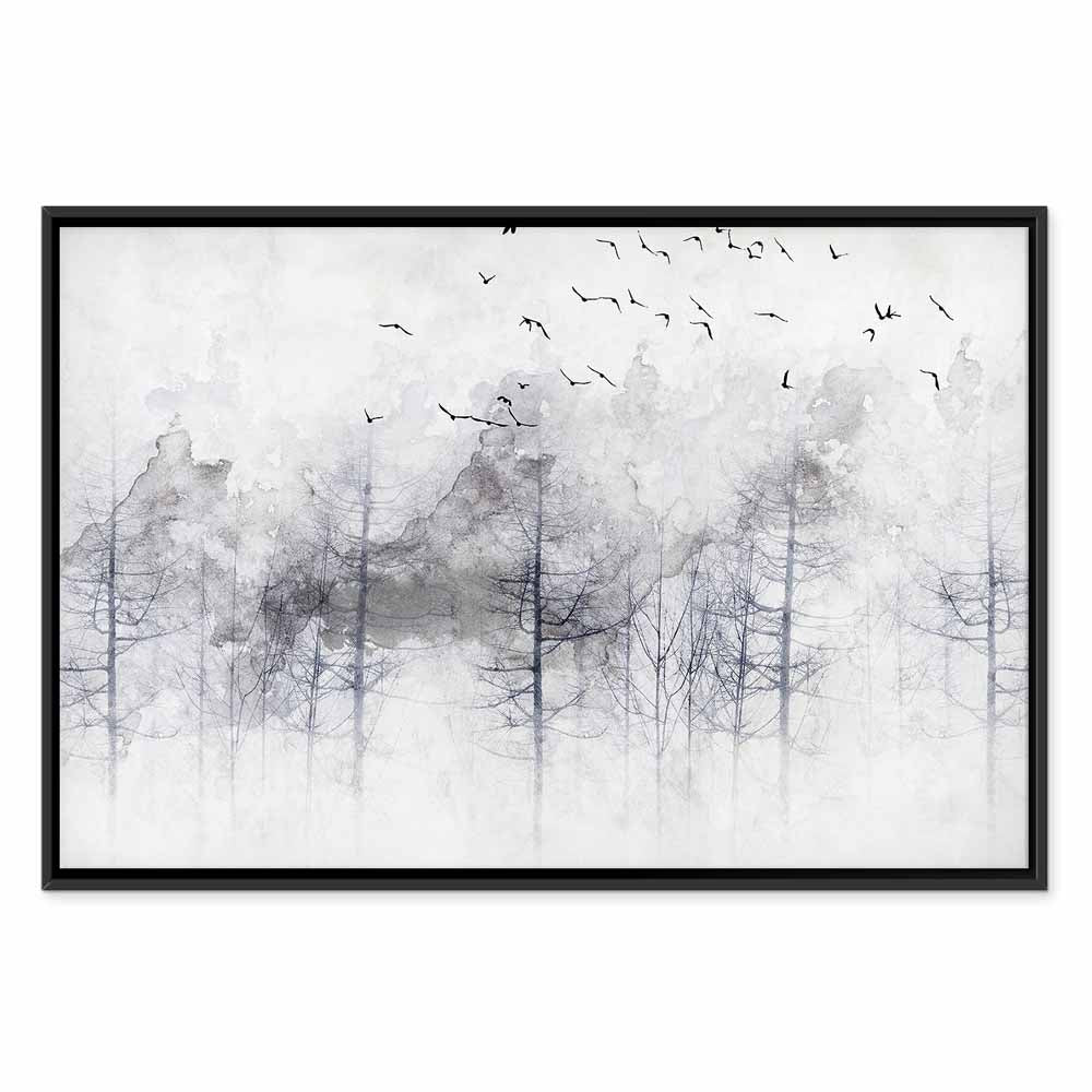 Winter Forest Landscape Canvas Print