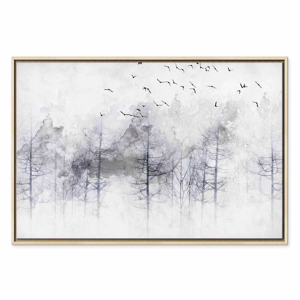 Winter Forest Landscape Canvas Print