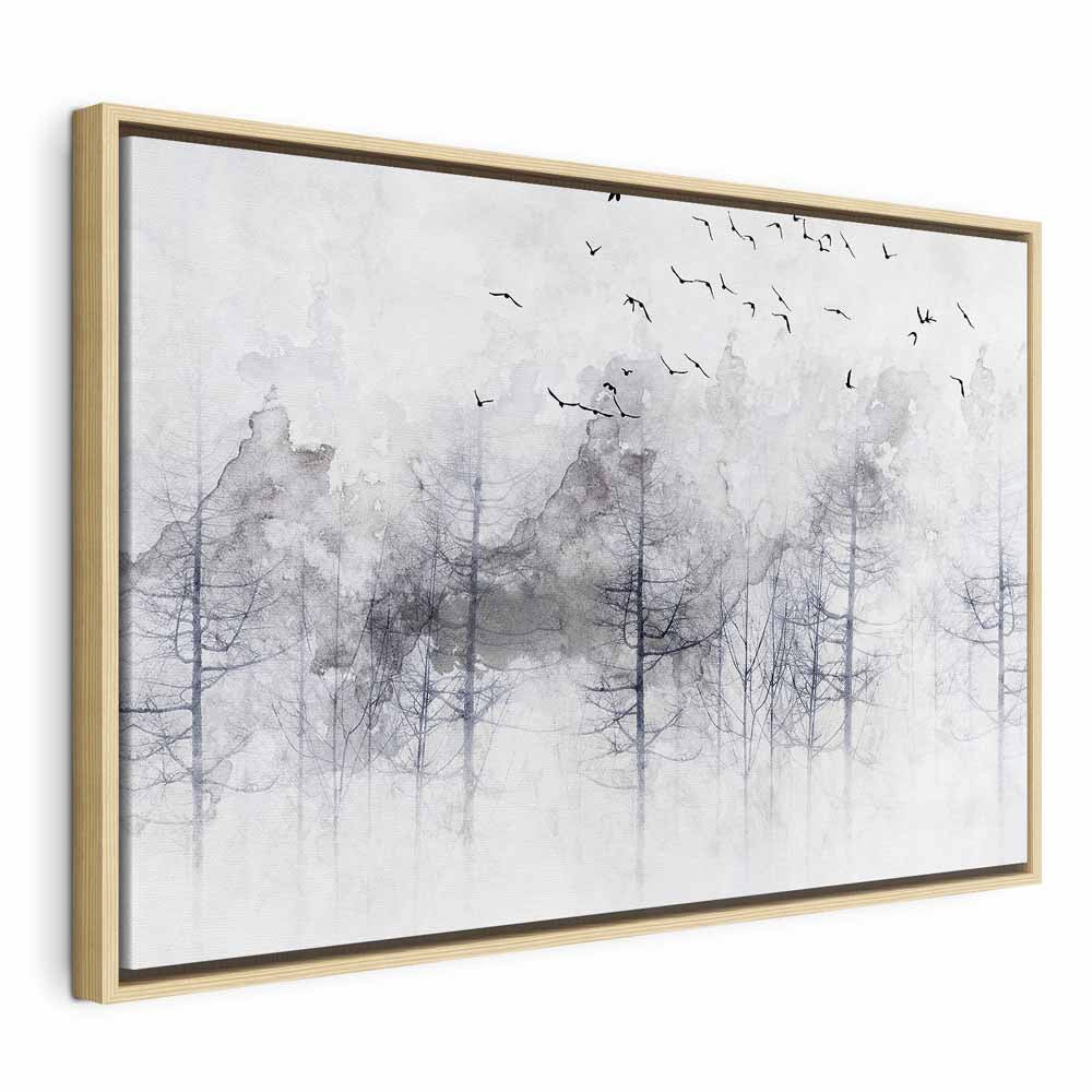Winter Forest Landscape Canvas Print