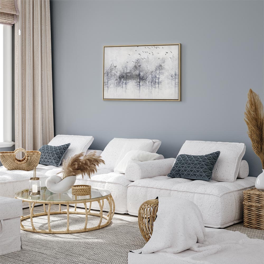 Winter Forest Landscape Canvas Print