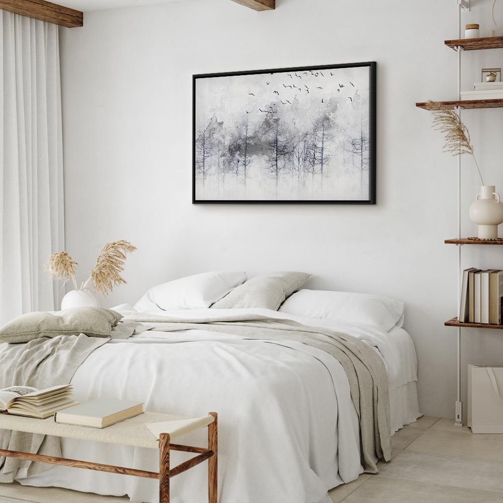 Winter Forest Landscape Canvas Print