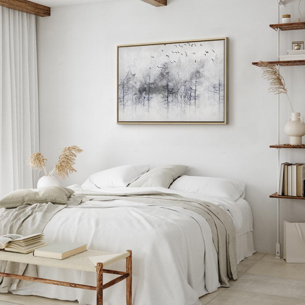 Winter Forest Landscape Canvas Print