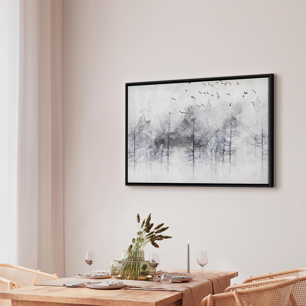 Winter Forest Landscape Canvas Print