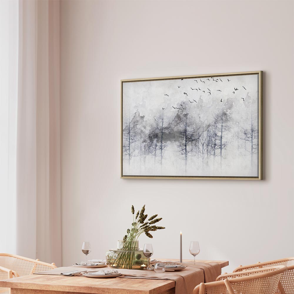 Winter Forest Landscape Canvas Print