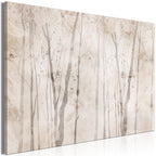 Canvas Print Beige Forest of Thoughts Wide