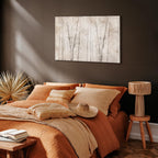 Beige Forest Trees Canvas Print