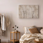 Beige Forest Trees Canvas Print