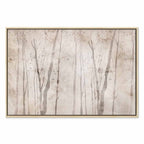 Beige Forest Trees Canvas Print