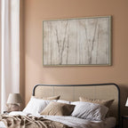 Beige Forest Trees Canvas Print