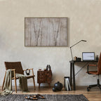 Beige Forest Trees Canvas Print