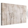 Beige Forest Trees Canvas Print