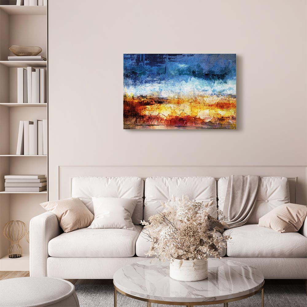 Abstract Hot Land Floral Canvas Print