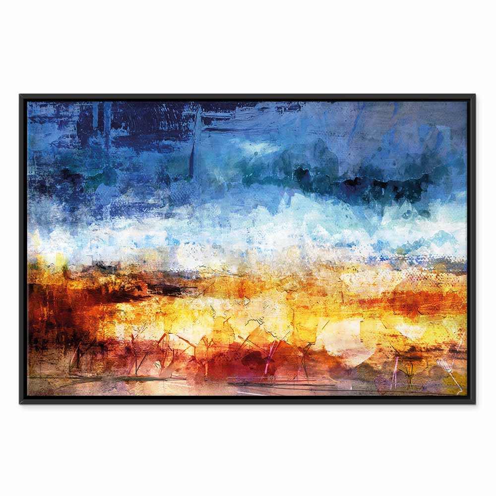 Abstract Hot Land Floral Canvas Print
