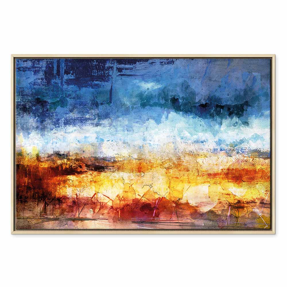 Abstract Hot Land Floral Canvas Print