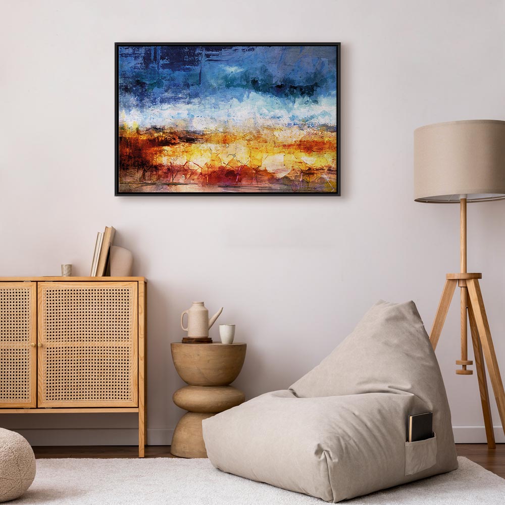 Abstract Hot Land Floral Canvas Print