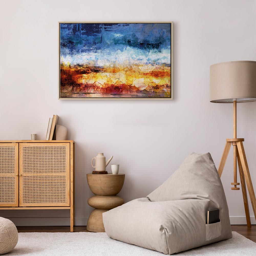 Abstract Hot Land Floral Canvas Print