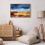 Abstract Hot Land Floral Canvas Print