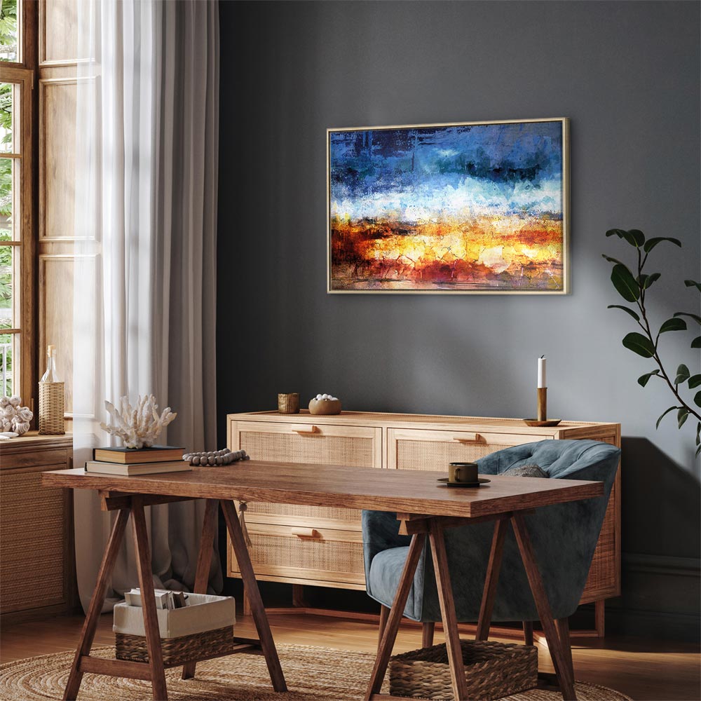 Abstract Hot Land Floral Canvas Print