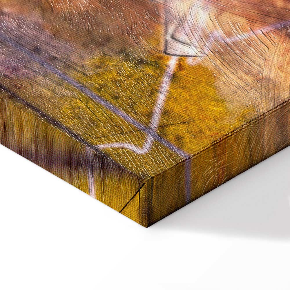 Abstract Hot Land Floral Canvas Print