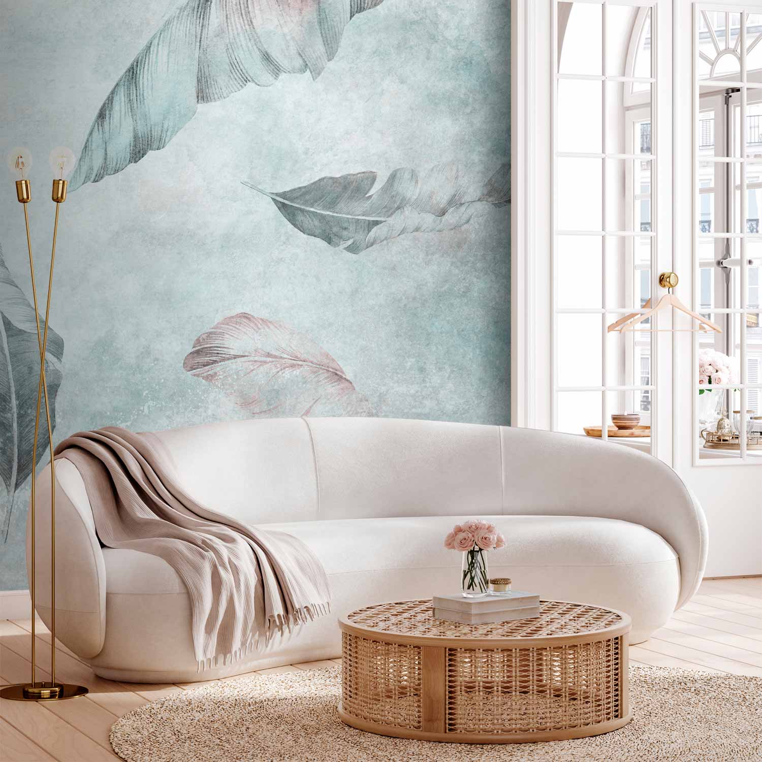 Wall Mural Leaves - Dancing in the Wind