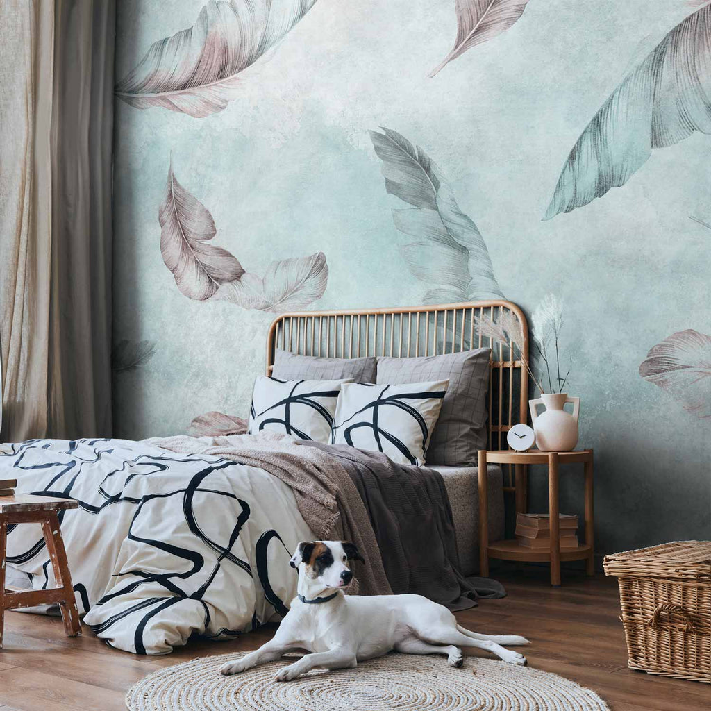 Windblown Leaves Nature Wall Mural