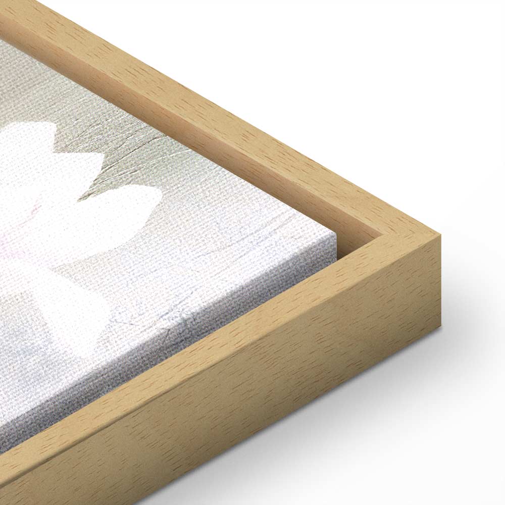 White Magnolia Flowers Wide Canvas Print