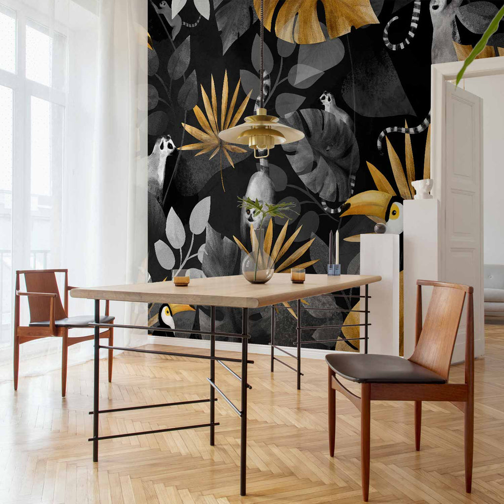 Happy Lemurs Tropical Wall Mural