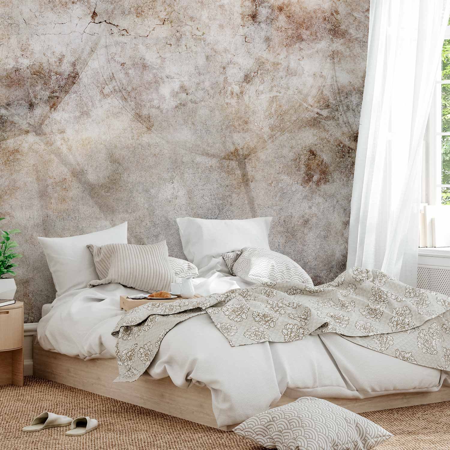 Industrial Dandelion Concrete Wall Mural