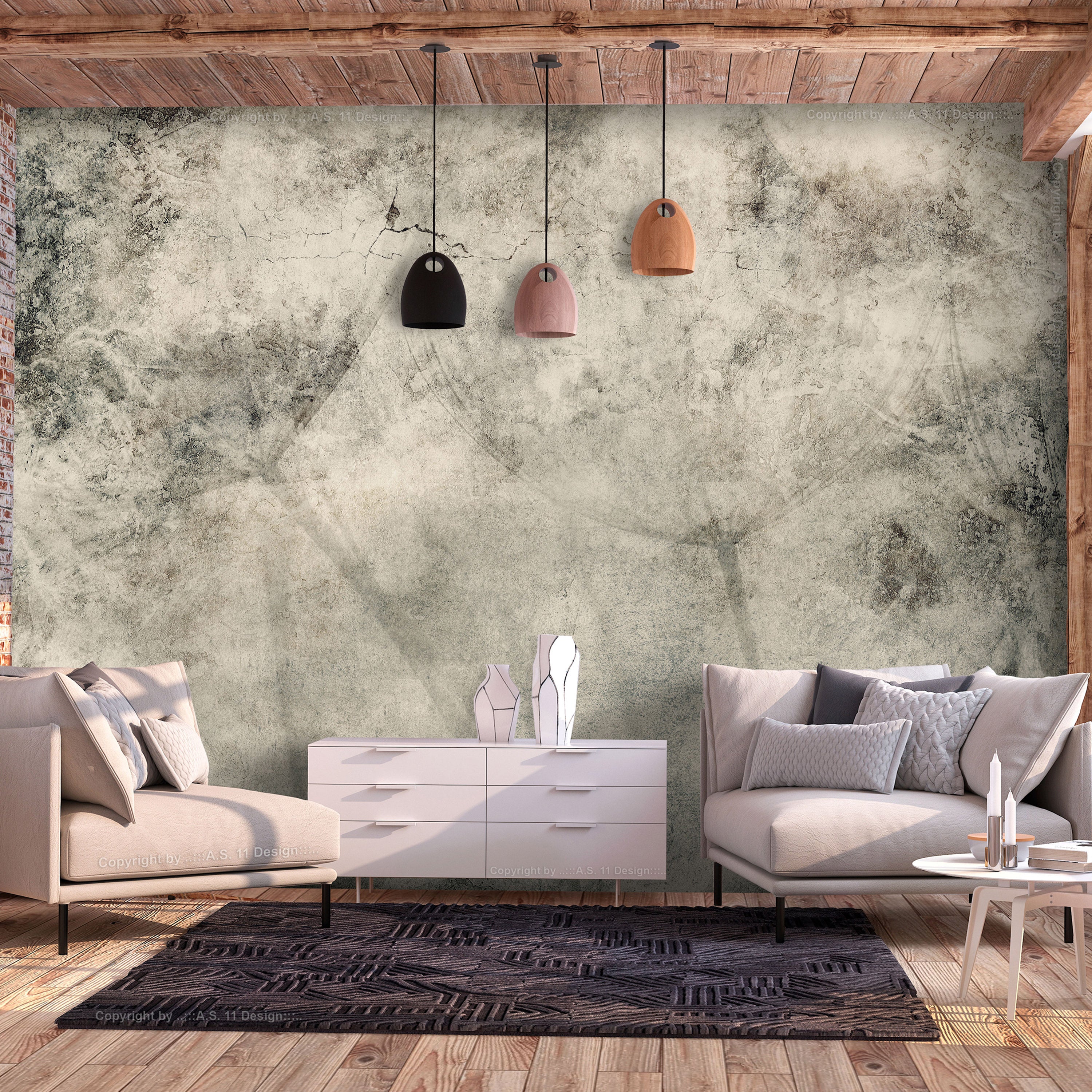 Wall Mural - Industrial Flowers Wall Art