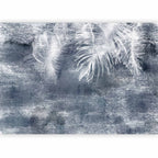 Wall Mural: Abstract Nature Leaves in Blue