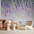 Lavender Watercolour Floral Wall Mural