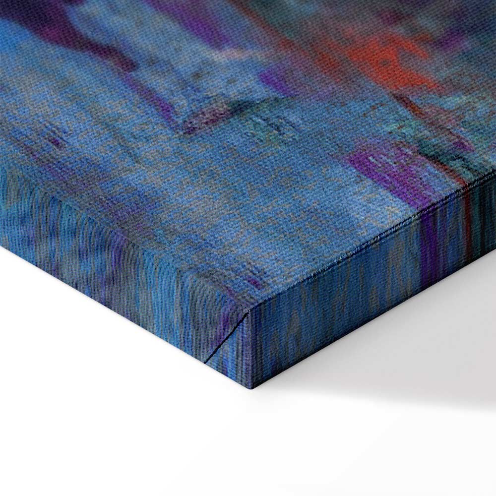 Autumn Birds and Trees Colorful Canvas Print