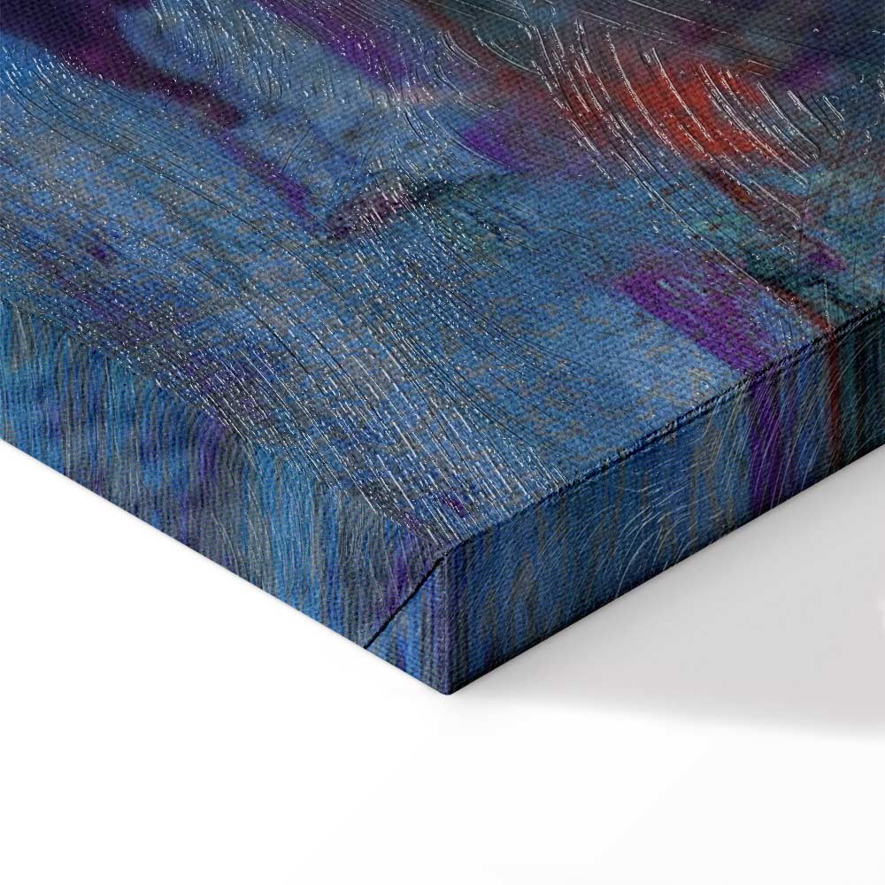 Autumn Birds and Trees Colorful Canvas Print