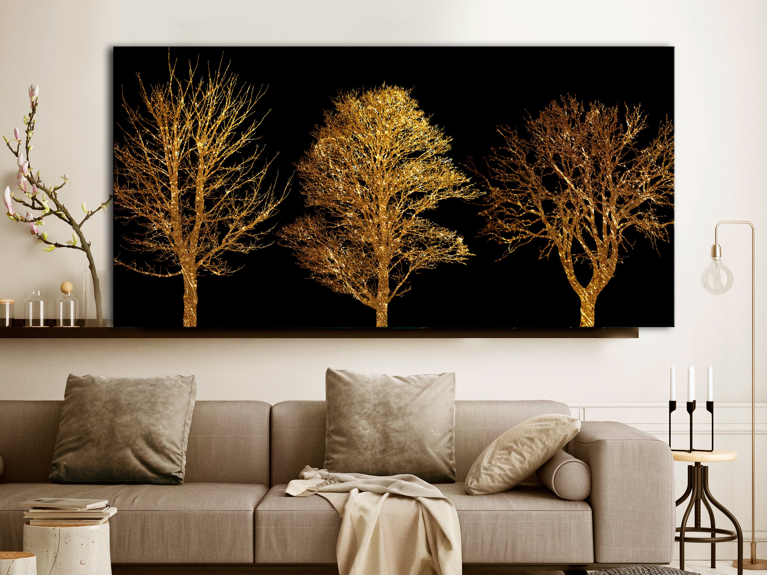 Canvas Print - Golden Forest (1 Part) Wide