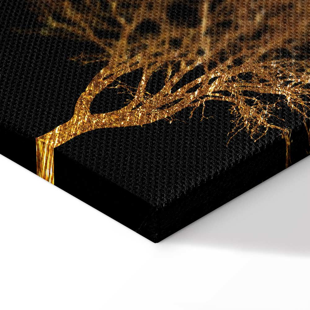 Golden Forest Landscape Canvas Print