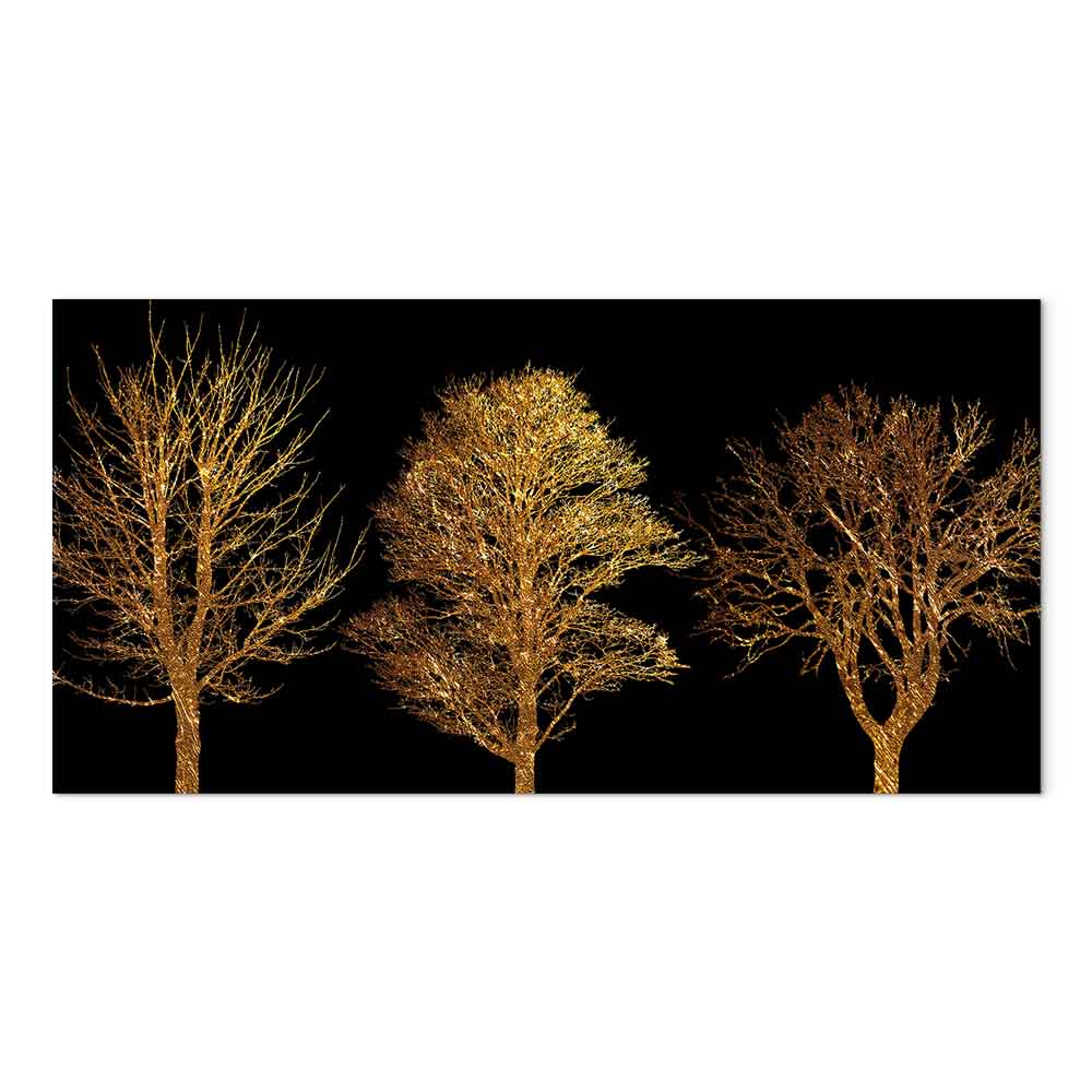 Golden Forest Landscape Canvas Print