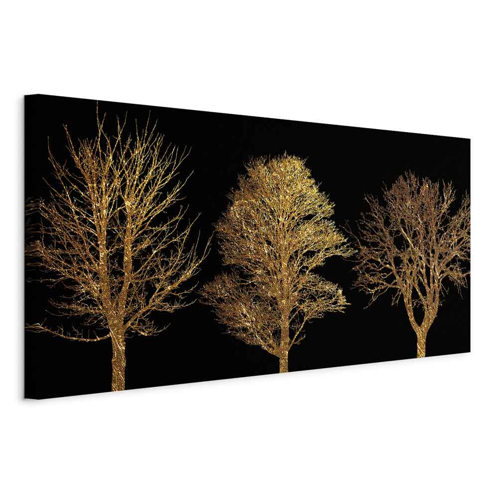 Golden Forest Landscape Canvas Print
