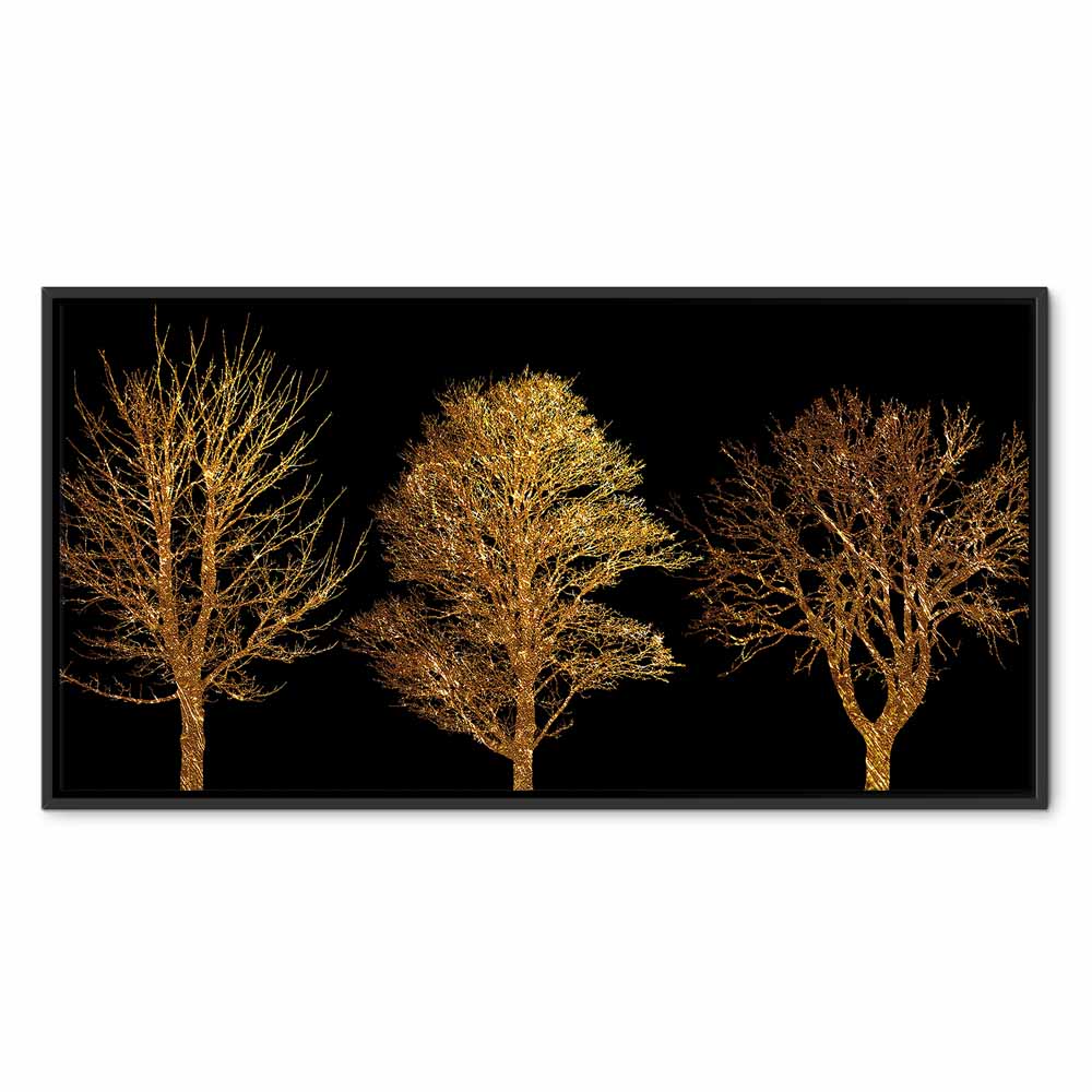 Golden Forest Landscape Canvas Print
