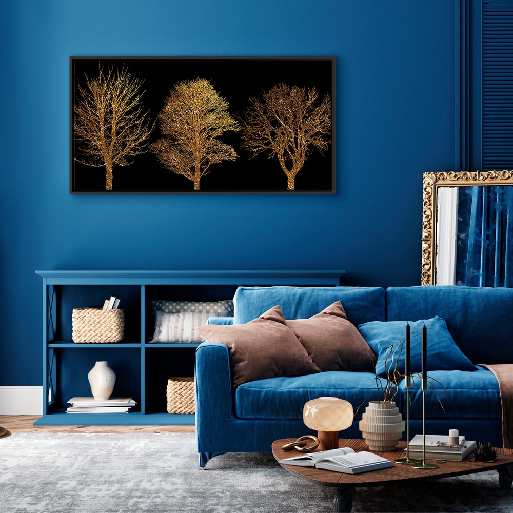 Golden Forest Landscape Canvas Print