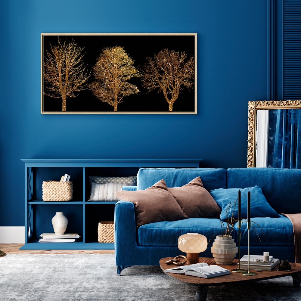 Golden Forest Landscape Canvas Print