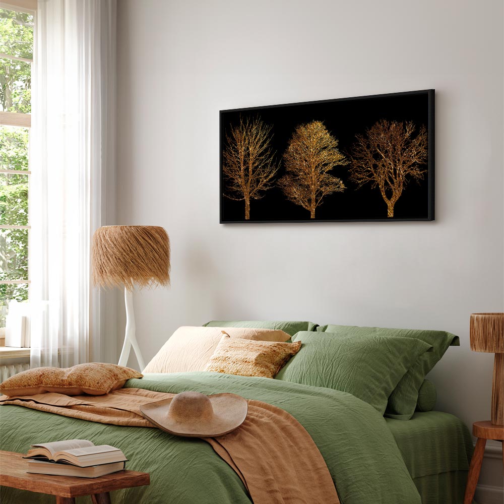 Golden Forest Landscape Canvas Print