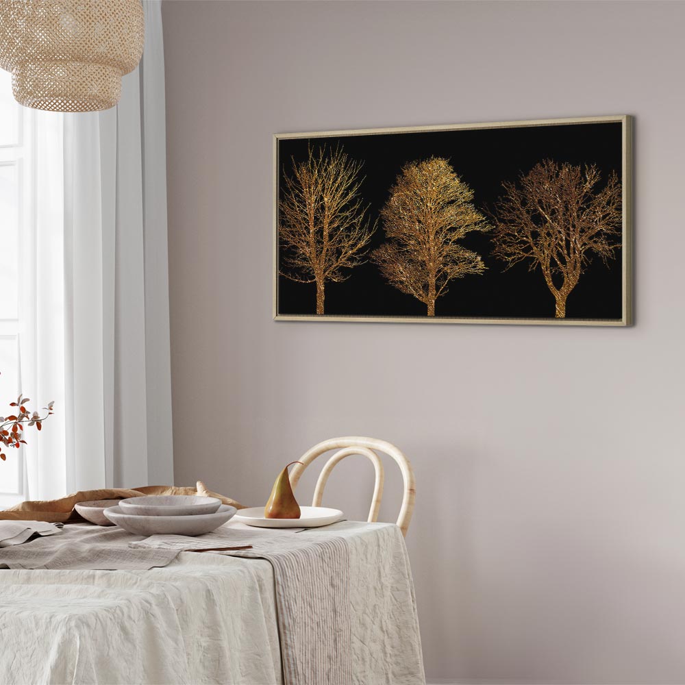 Golden Forest Landscape Canvas Print