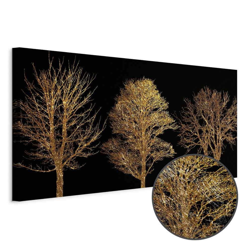 Golden Forest Landscape Canvas Print