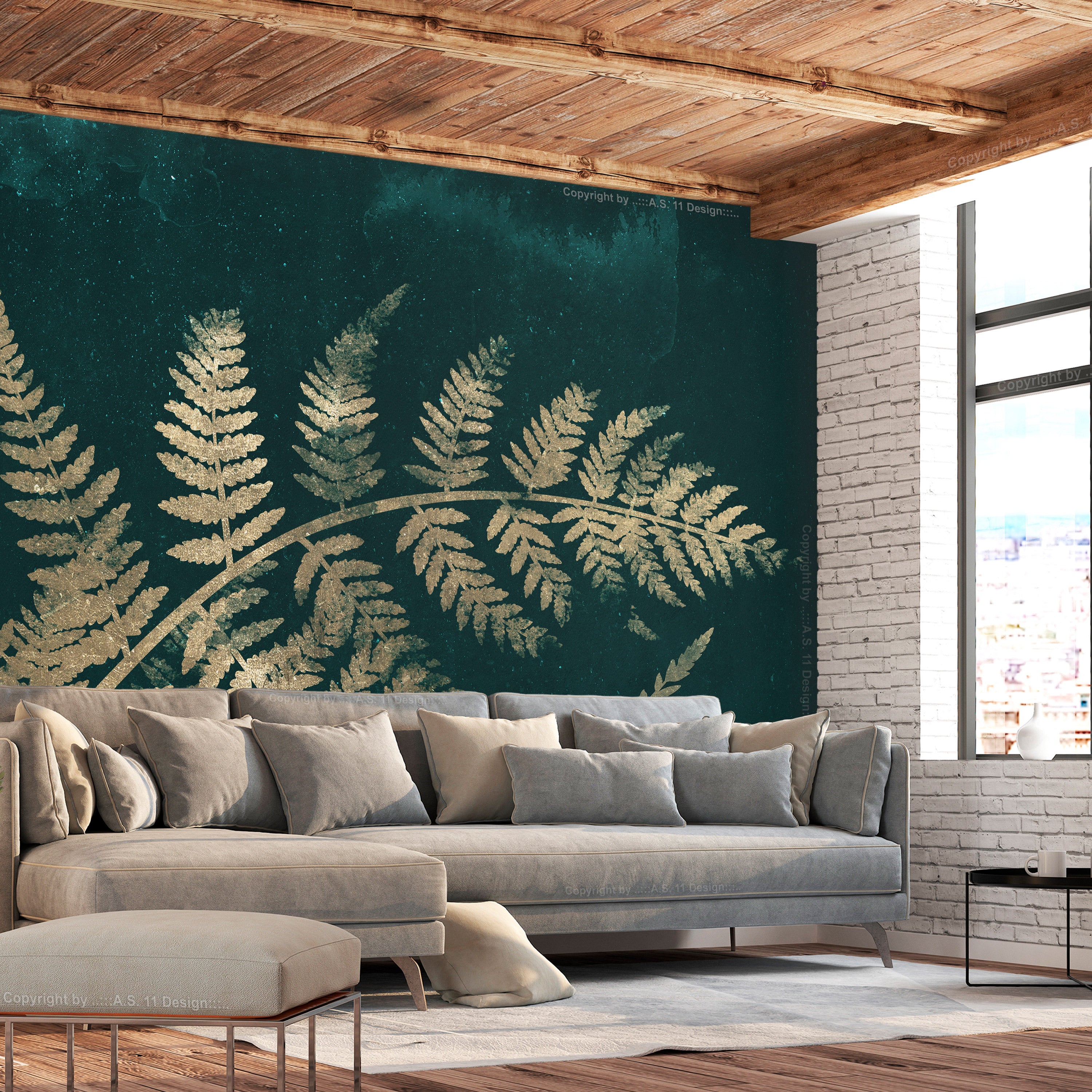 Wall Mural Leaves - Magic Night