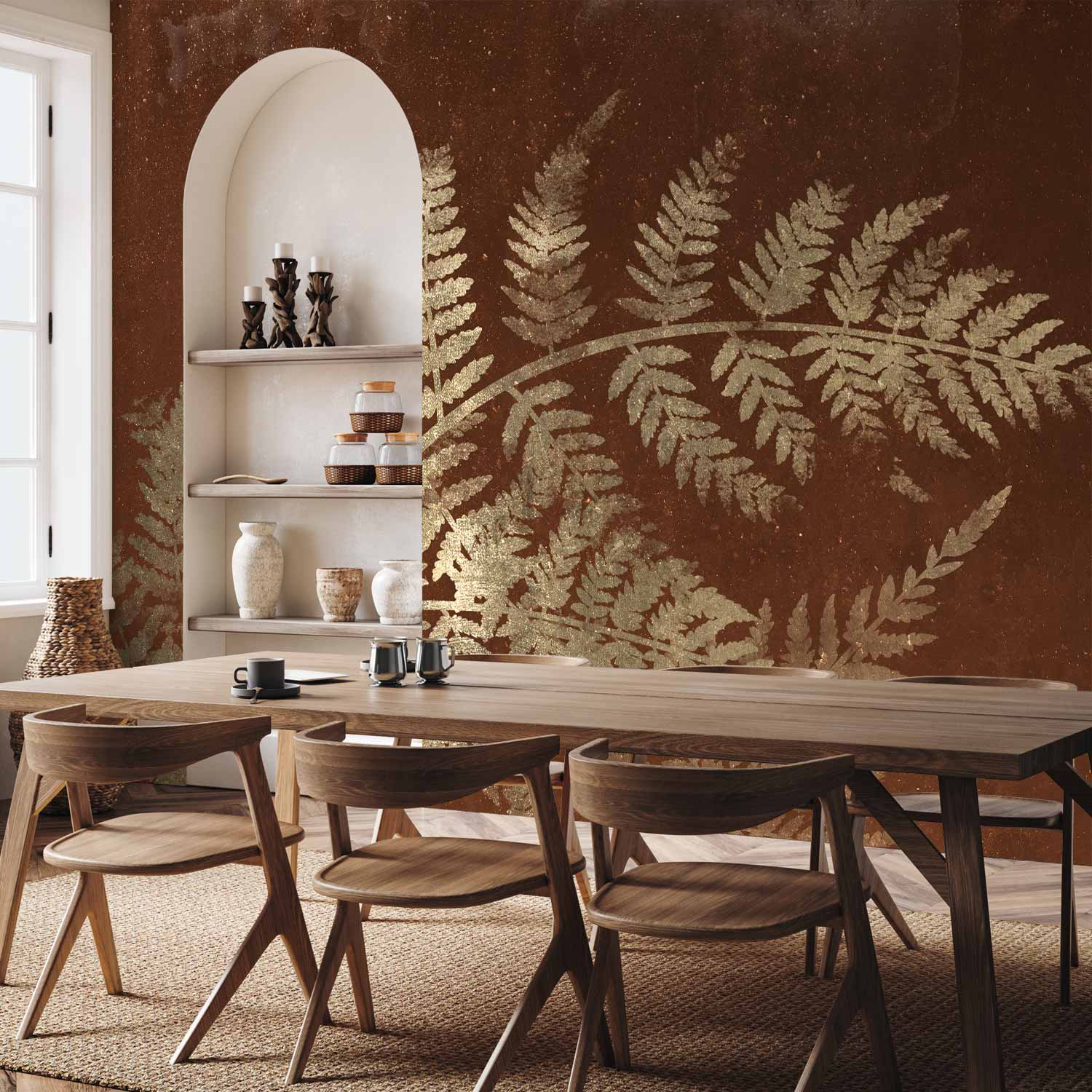 Magic Night Leaf Forest Wall Mural