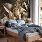 Frozen Leaves Nature Wall Mural