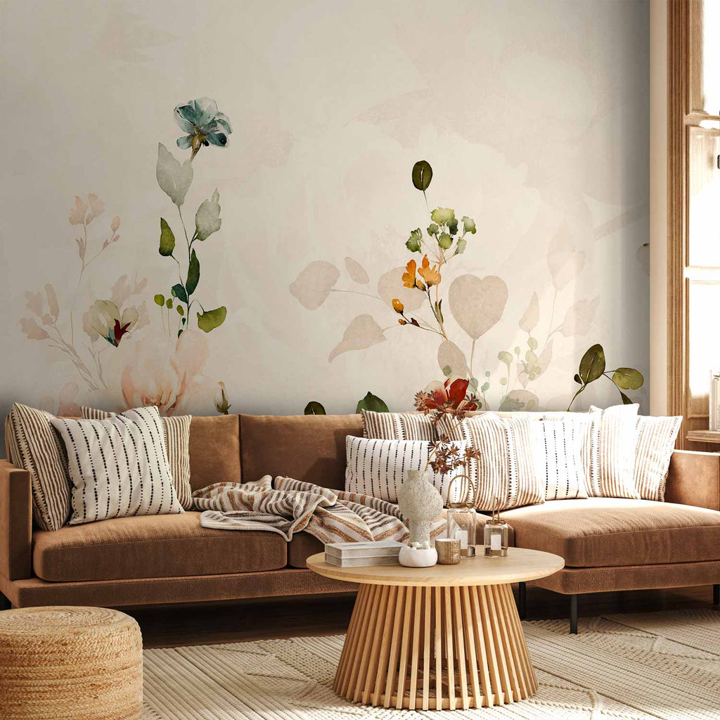 Wall Mural Spring Meadow Leaves