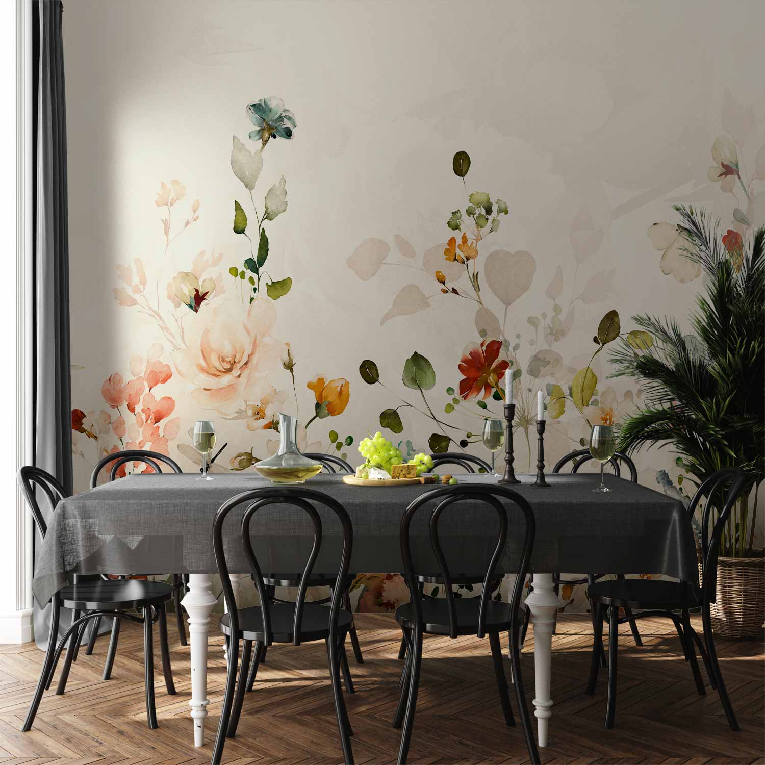 Wall Mural Spring Meadow Leaves
