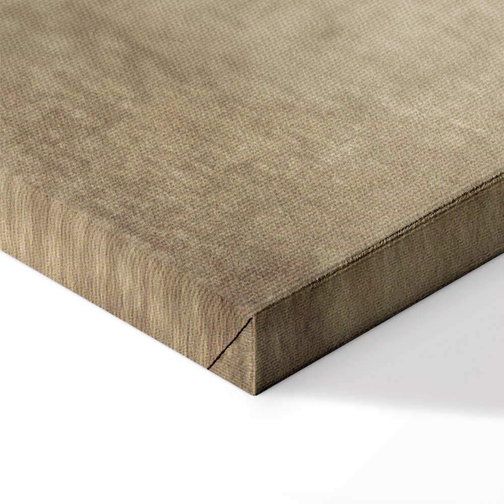 Beige Floral Wide Canvas Print