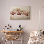 Beige Floral Wide Canvas Print